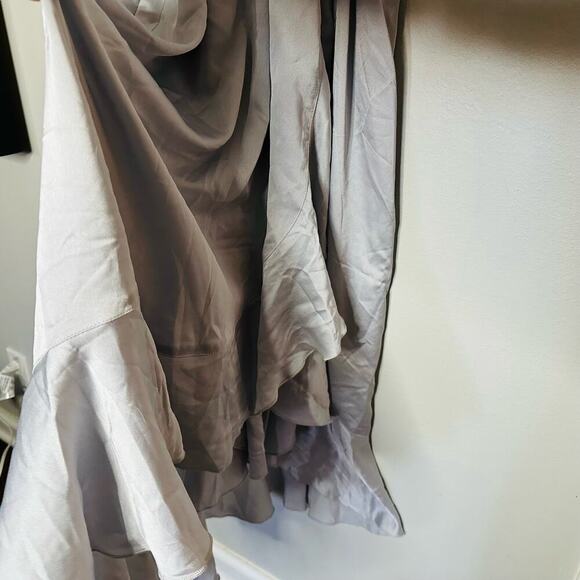 Show Me Your Mumu Samantha Silver Ruffle Layer Wrap Dress Size Extra Small NWT - Picture 5 of 16